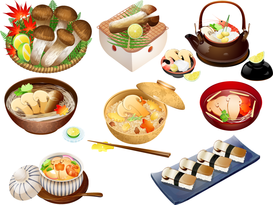 フリーイラスト 松茸づくしの料理でアハ体験 Gahag 著作権フリー写真 イラスト素材集