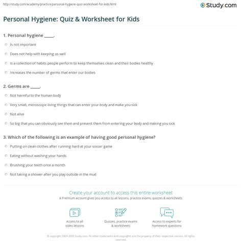 So teaching our kids how to take . hygiene worksheet for preschool practice new personal hygiene