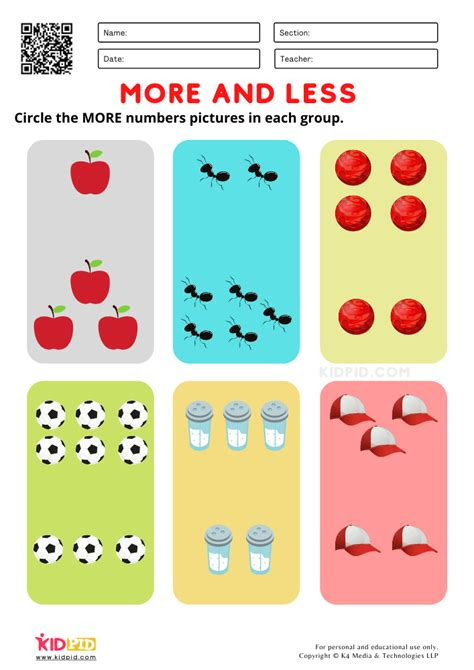 With so many options available, it can be difficult to know where to begin. more less worksheets for kindergarten free printables kidpid