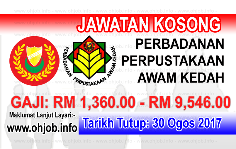 Jawatan Kerja Kosong Perbadanan Perpustakaan Awam Kedah - PPAK logo www.ohjob.info ogos 2017