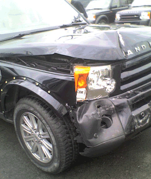 land rover wreck
