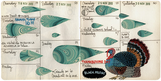 November Journal pages