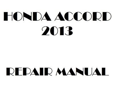 eBook 2013 Honda Accord Manual Maintenance
