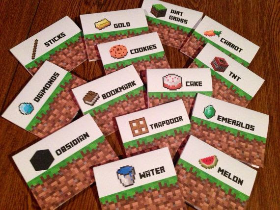Minecraft party food labels free printable