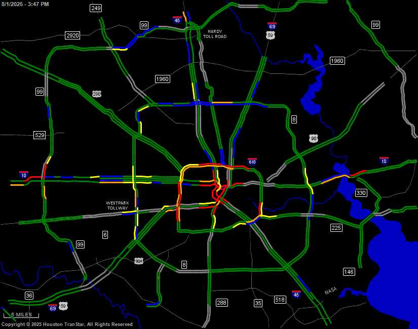 Houston Metro Traffic Map Houston TranStar   Traffic Map