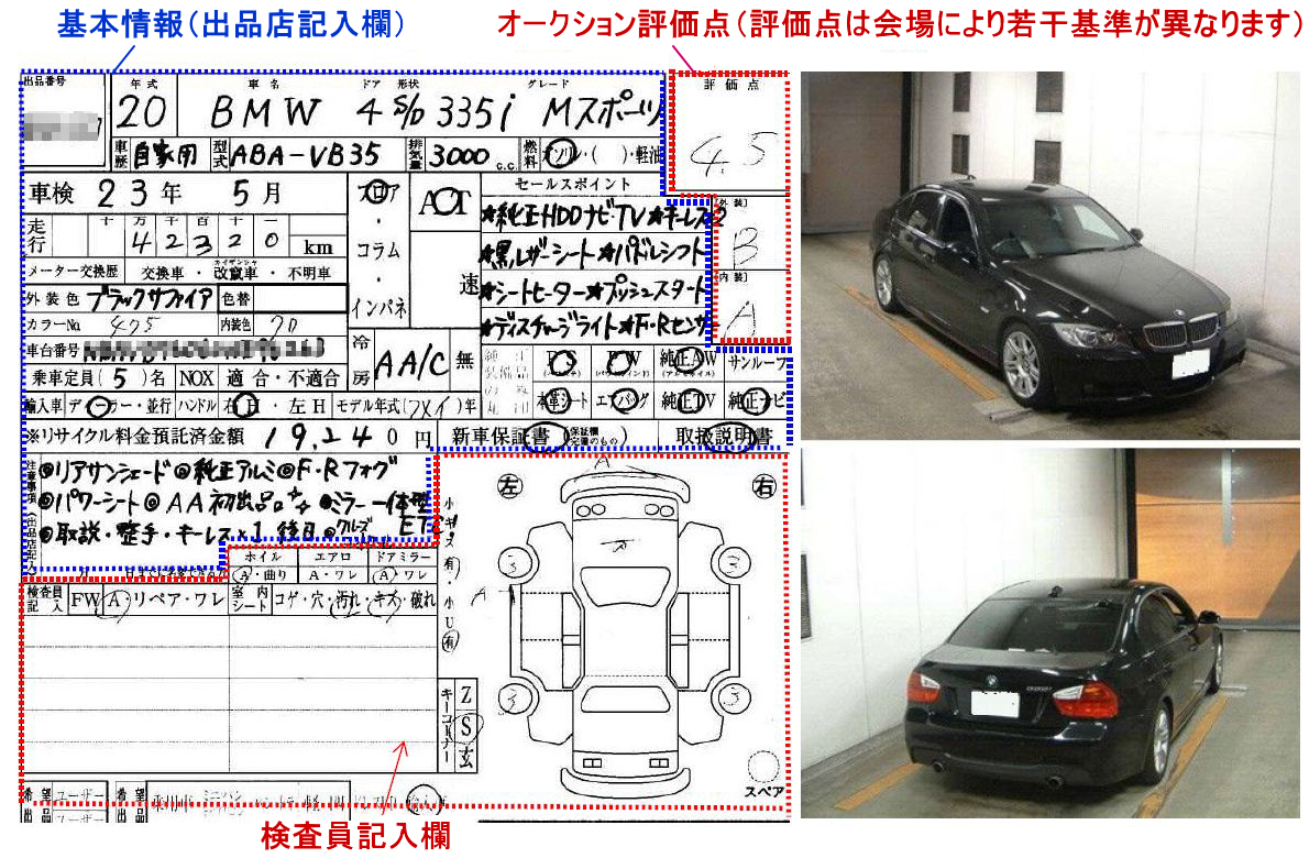 Proxy Auto 調べる 出品表サンプル