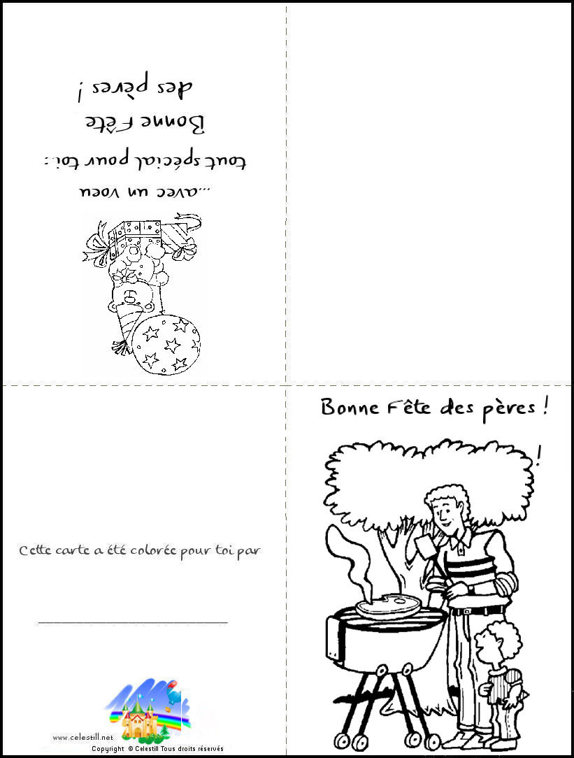 Retour aux Menu des cartes   imprimer et   colorier Fªte des p¨res