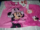 Disney Minnie Mouse Kids Pink Dots Hearts Short Pajamas Set Toddler Girls 2T $24