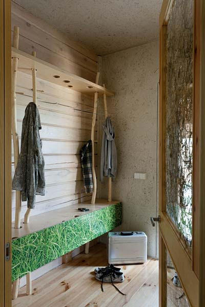hay decoration for glass door