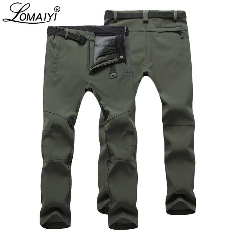 Lomaiyi 男性の暖かい冬のパンツ男性ストレッチ Wateproof パンツ
