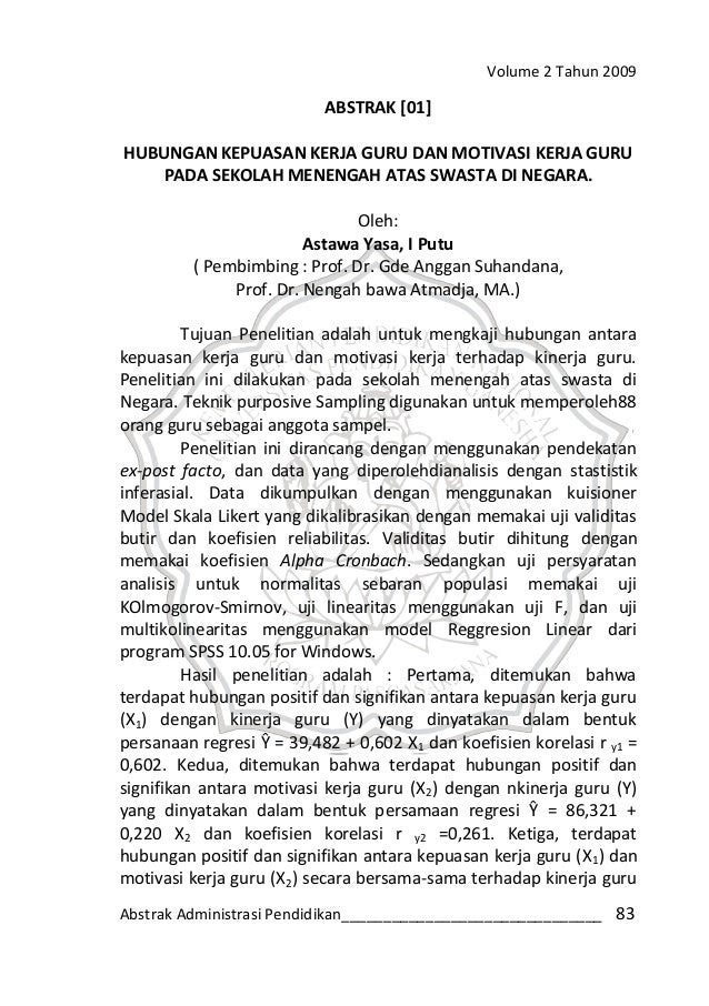 Contoh Abstrak Tesis Pdf - Contoh Four