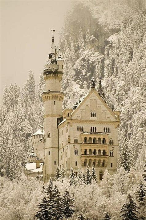 neuschwanstein castle germany  winter  travel bucket