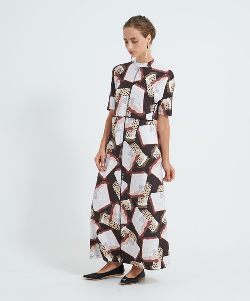 ワンピース ワンピース Theatre ワンピース Products シアタープロダクツ のファッション ワンピース モダールベア天竺ベッドルームプリント Theatre セール