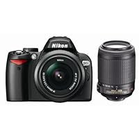 Nikon D60 10.2MP Digital SLR Camera with 18-55mm f/3.5-5.6G AF-S DX VR and 55-200mm f/4-5.6G ED IF AF-S DX VR Zoom-Nikkor Lens with 2 Nikon School DVDs