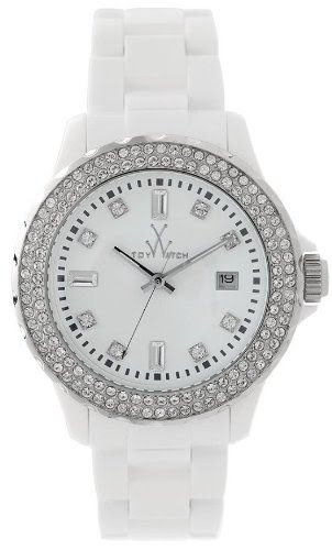 ToyWatch USA Classic Plasteramic Crystal Bezel Watches - White