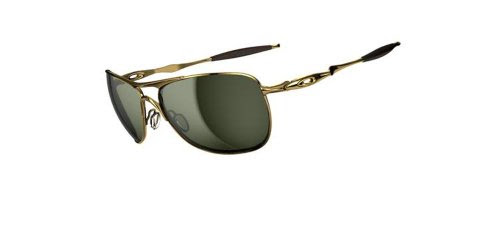 Oakley Mens Crosshair OO4060-01 Oval Sunglasses,Polished Gold Frame/Dark Grey Lens,one size
