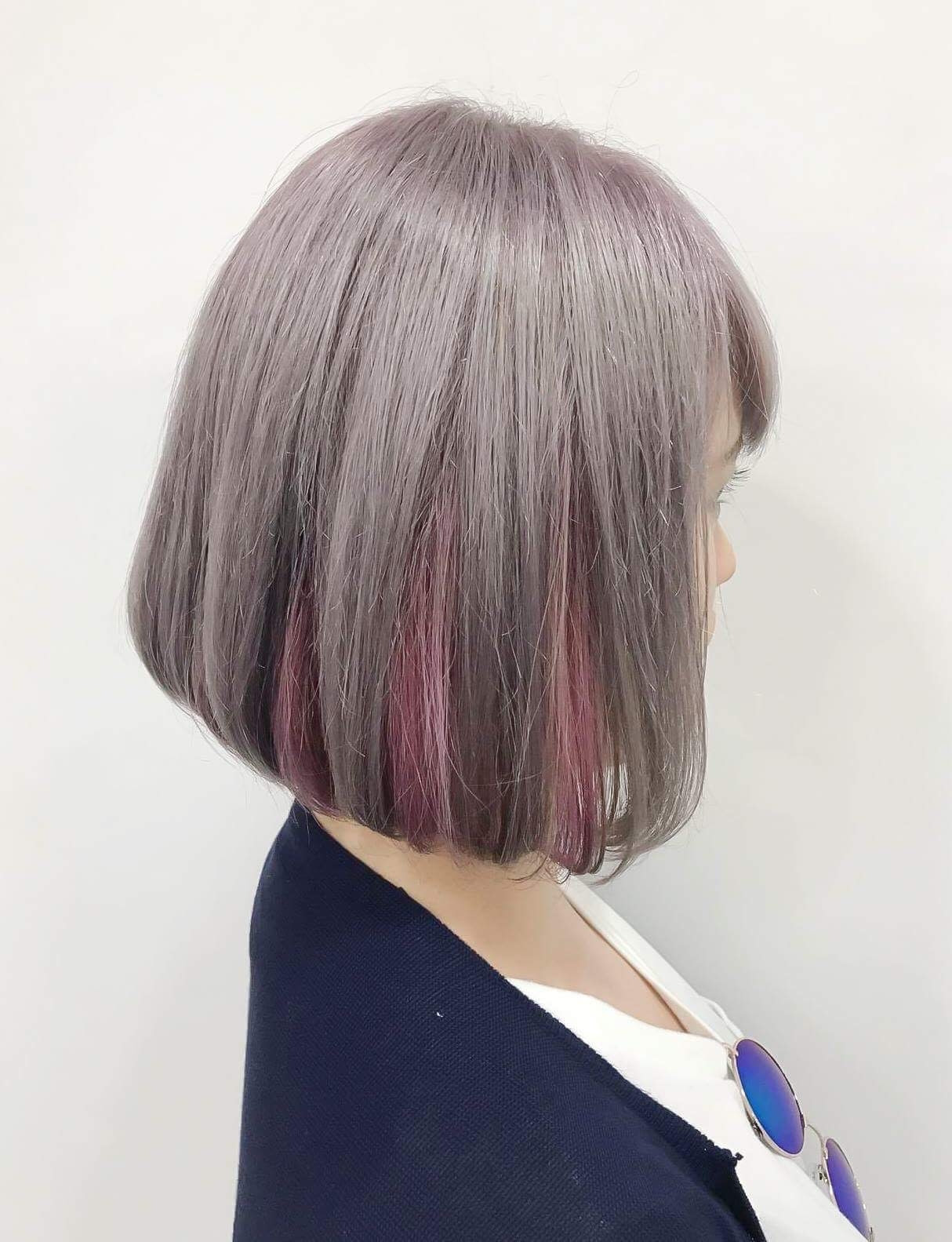 人気のインナーカラー 憧れの人気の髪色 髪型 アレンジ アッシュグレー ピンク 青 紫 緑 原宿 美容室 美容院 Sherry 原宿美容室