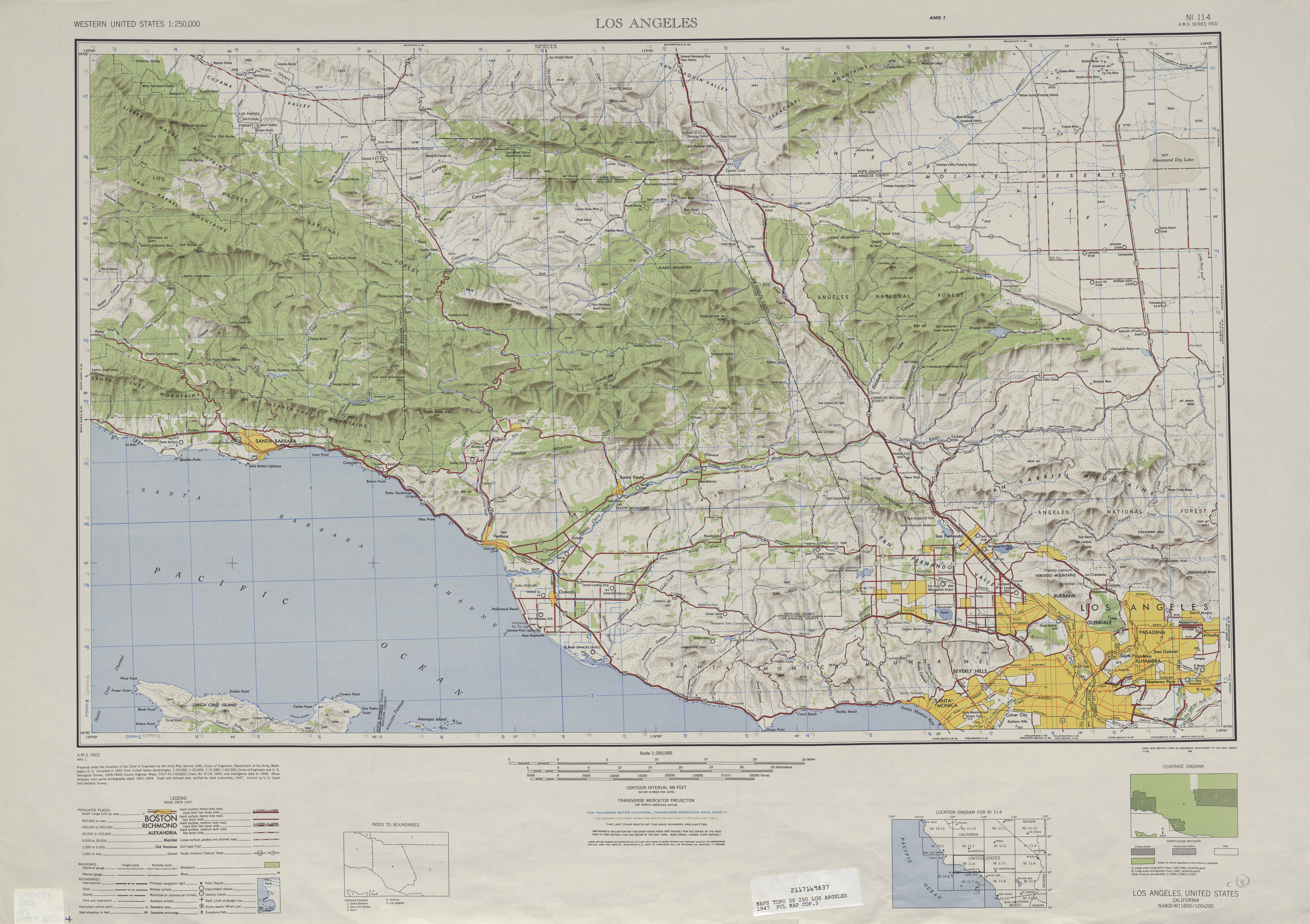 United States Map Los Angeles