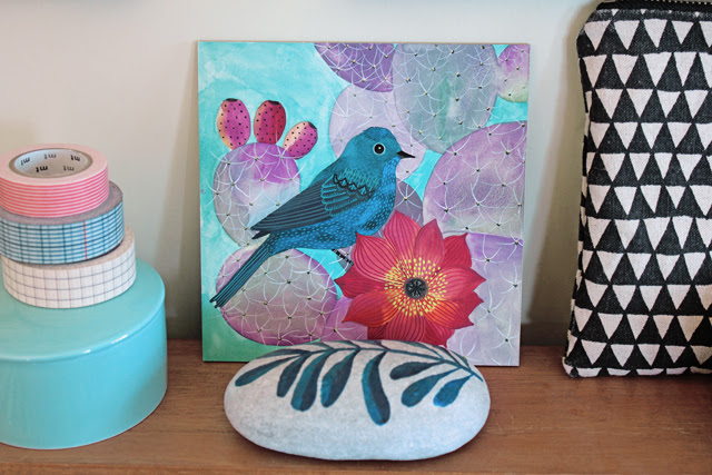 Bluebird & Opuntia