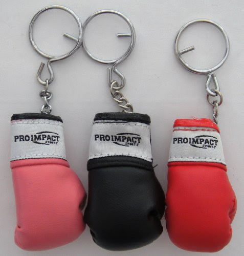 Mini Boxing Glove Key Ring (Blue)