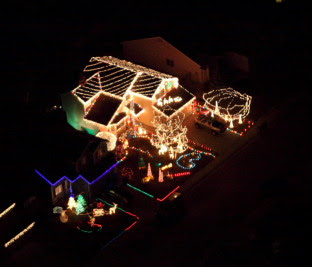 Xmas House Lights Aerial