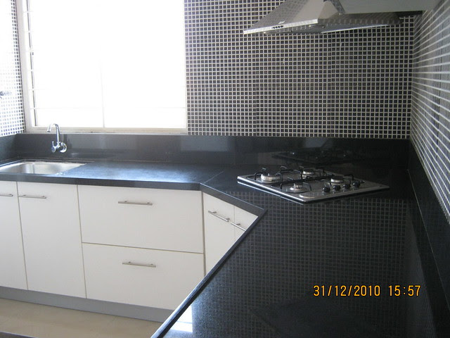 Kitchen platform in the sample flat - Visit to iParmar Group's River Residency, 34 Acre Township of 1 BHK, 2 BHK & 3 BHK Flats in Chikhali, in PCMC limits, Pune 412114