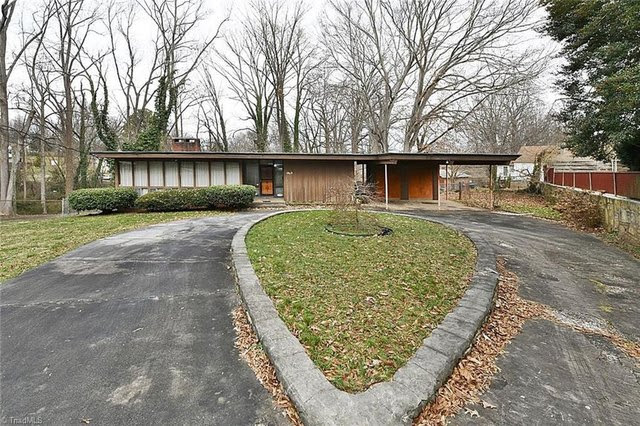Winston-Salem NC mid century home exterior 