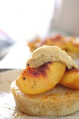 Almond Cakes with Roasted Peaches