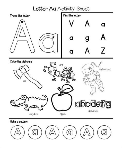  6 kindergarten worksheet templates pdf