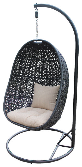 Nimbus Modern Patio Swing Chair, Stone Cushion - Modern - Outdoor ...