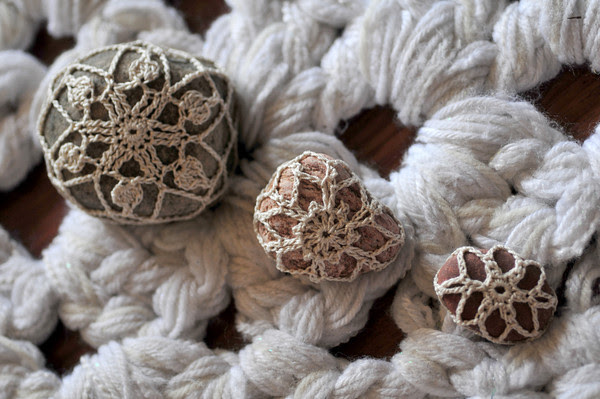 Garden Snowflake Rocks