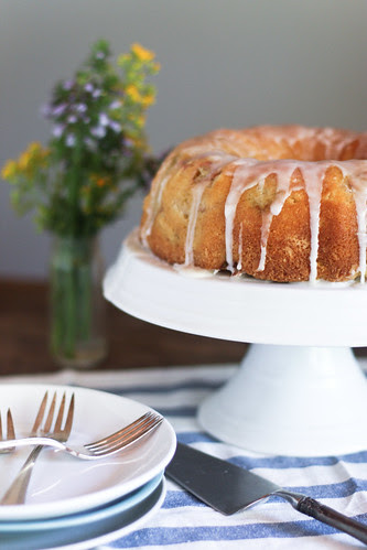 rhubarb lemon buttermilk cake