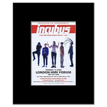INCUBUS London HMV Forum 2011 254x202mm Matted Music Print - Black