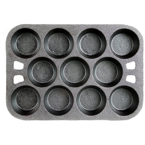 Cajun Cookware Pans 11-mold Seasoned Cast Iron Muffin Pan - Gl10492es