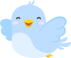 笑顔で飛ぶ青い鳥の無料ベクターイラスト素材 Picaboo ピカブー 無料ベクターイラスト素材