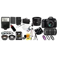 Canon EOS 60D DSLR Camera Kit with Canon EF-S 18-55mm f/3.5-5.6 IS II Lens + Canon Normal EF 50mm f/1.8 II Lens + Canon EF-S 55-250mm f/4-5.6 IS Lens 16GB Package
