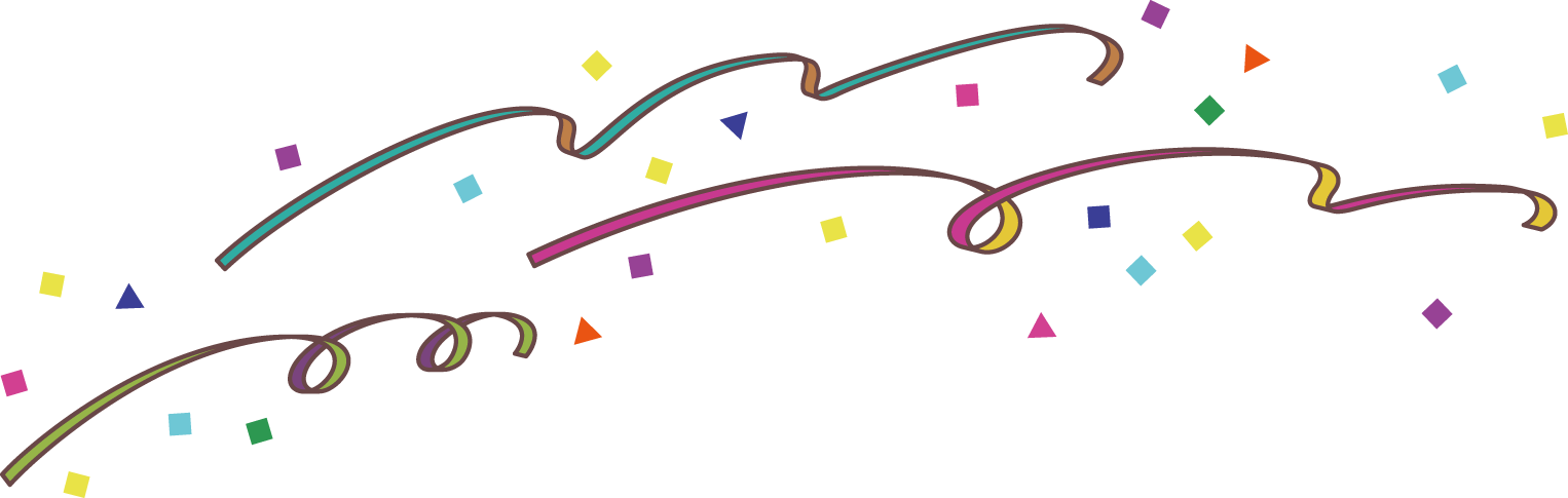 パーティクラッカーイラスト 紙テープと紙ふぶきのパーツ素材付き 可愛い無料イラスト素材集