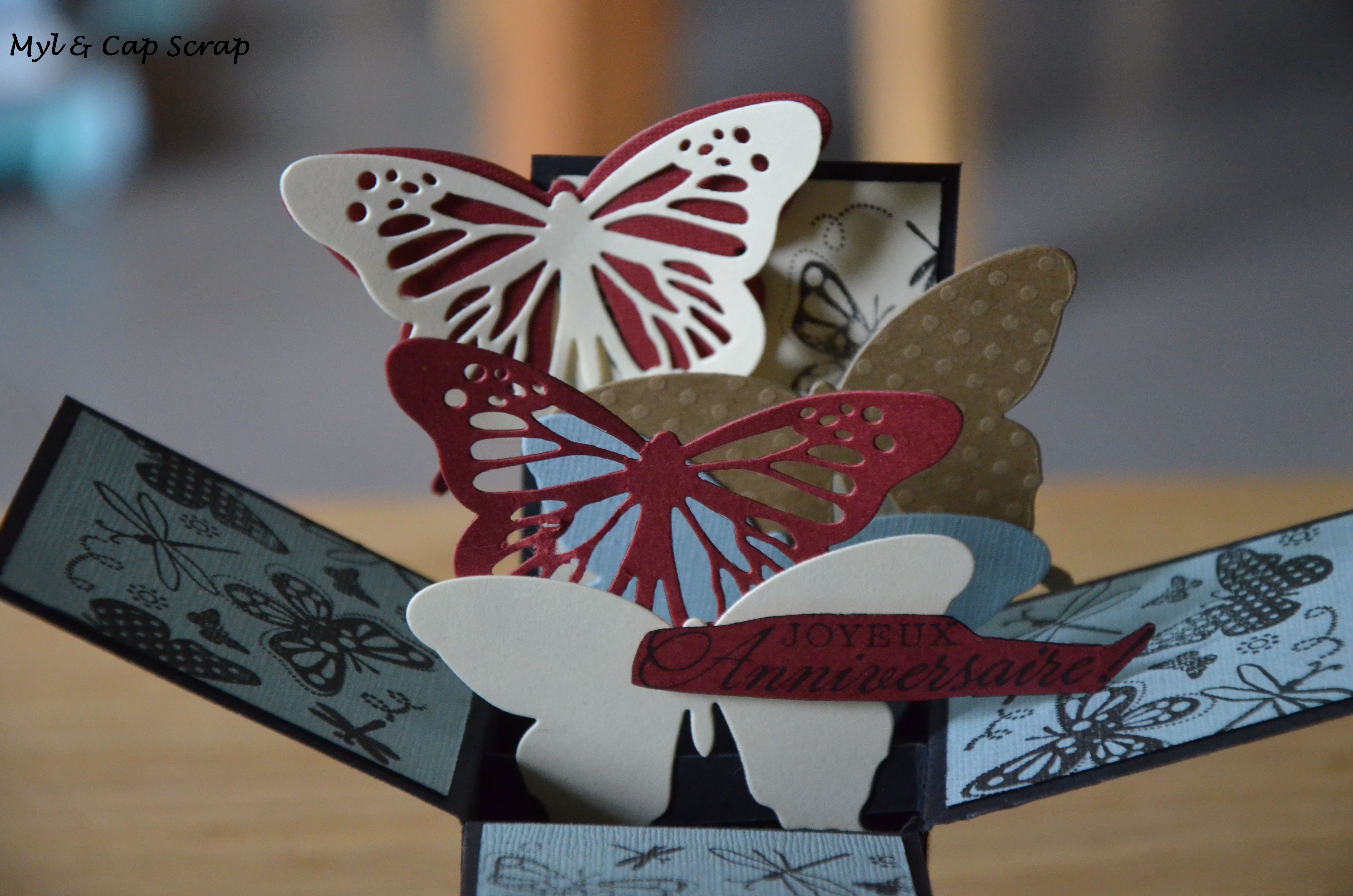 Caps Carte Explosion De Papillons Pour Ton Anniversaire Myl Cap Scrap