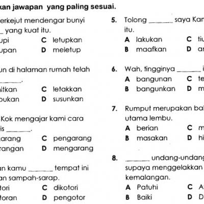 Latihan Tatabahasa Imbuhan