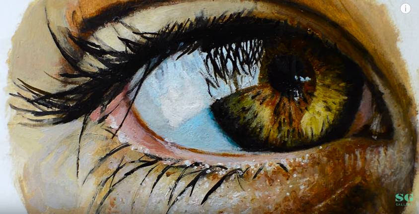 Dessin et peinture vidéo 2337 : Comment peindre un œil à la peinture à  l'huile ou à l'acrylique ? - Le blog de lapalettedecouleurs.over-blog.com