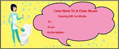  house cleaning gift certificate template 10 free personalized