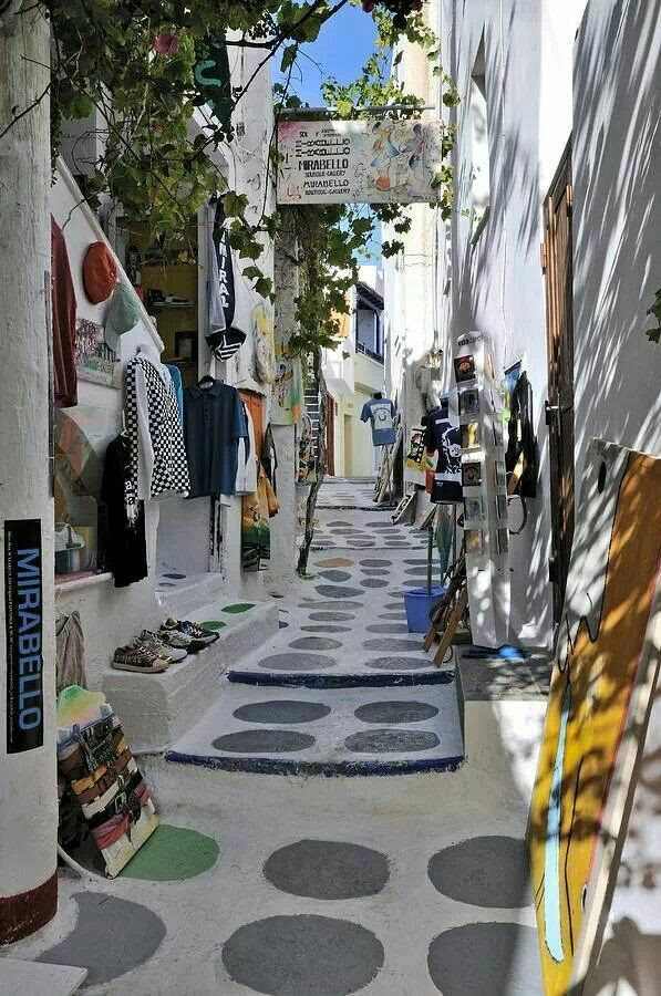 Street of Ios island, Greece