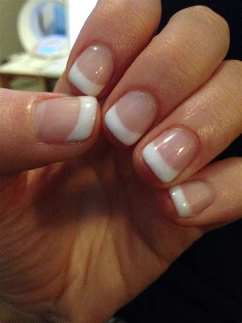 short french tip manicure nails   french tip gel