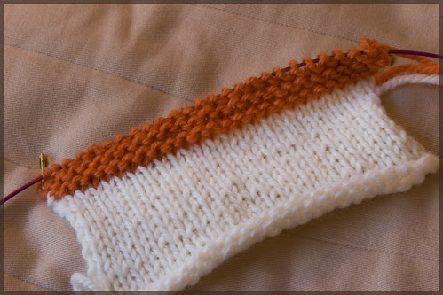 Welt/Ridge/Pintuck knit fabric knit in garter stitch