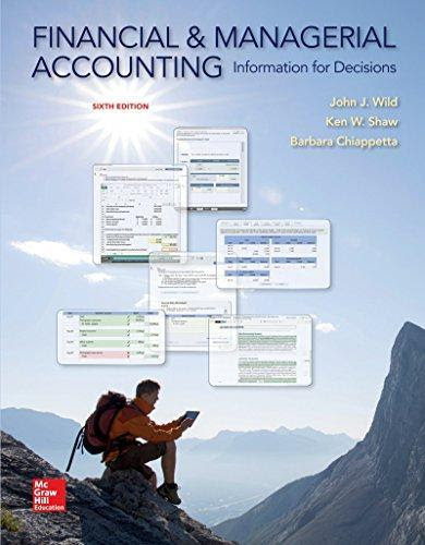Isbn 9780078025761 Financial And Managerial Accounting