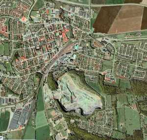 Flygfoto centrala Åstorp