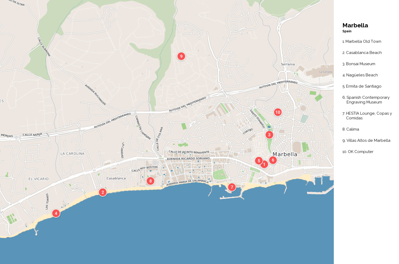 Stadtplan Von Marbella Detaillierte Gedruckte Karten Von Marbella Spanien Der Herunterladenmoglichkeit