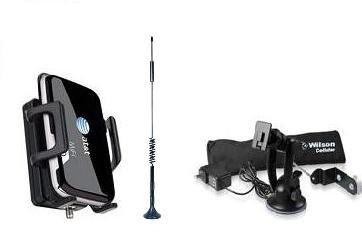 Wilson 815326 Sleek 4g-a (At&t) Cradle Mobile Signal Booster with Home Accessory Kit and 12" Antenna