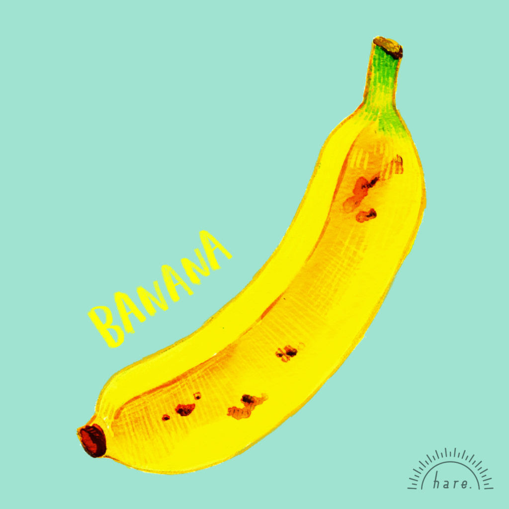食品イラスト バナナ おくちはる