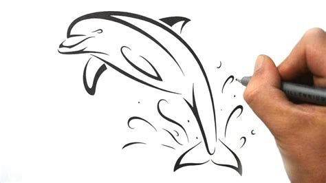 draw  dolphin tribal tattoo design style youtube